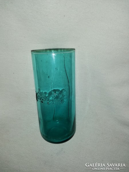 Coca cola retro glass cup with a rare pattern, numbered in green color