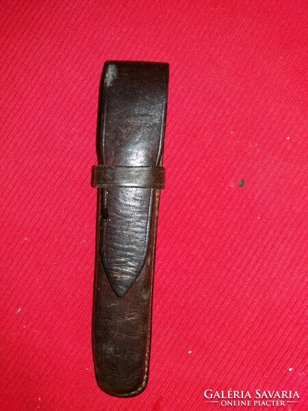 Antique Hungarian leather with decorative leather, 2-place pen/writer, nice condition according to the pictures