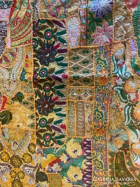 Indiai patchwork takaró