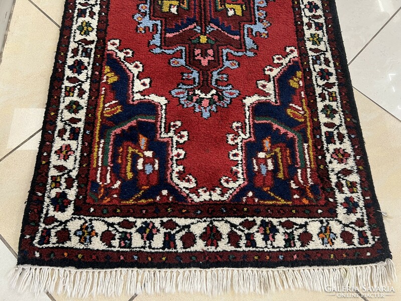 3399 Turkish tashpinar hand knot wool Persian carpet 75x150cm free courier