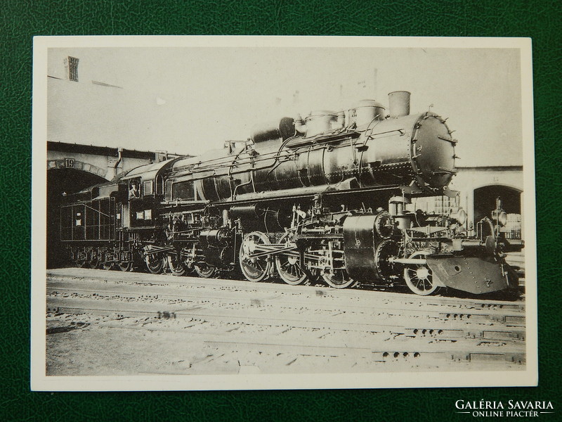 Postcard - mountain railway steam locomotive of the máv machine factory; occasional stamp: zirc, 100-year heat