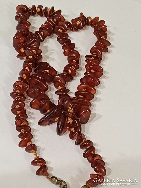 Old beautiful amber necklace 70 cm