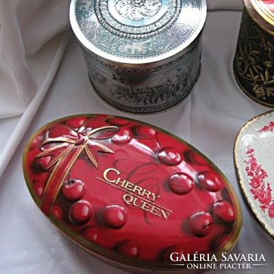 Embossed metal cherry queen box