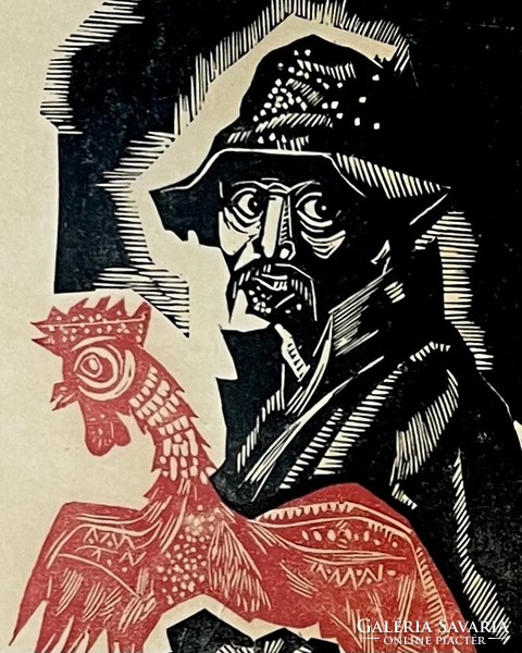 “A TOLVAJ” című Cseh Gábor (1941) szekszárdi festőművész alkotása 1973-ból.