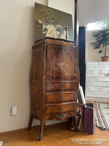 Dresser, louis xv style, baroque marble flat
