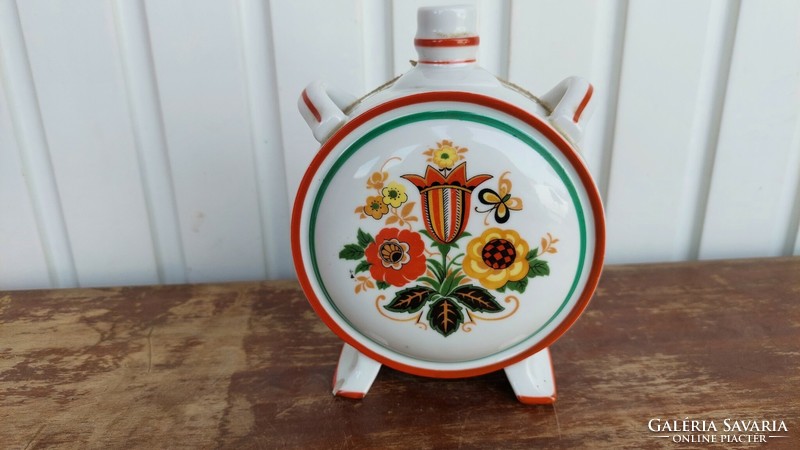 Large Zsolnay porcelain Hungarian water bottle