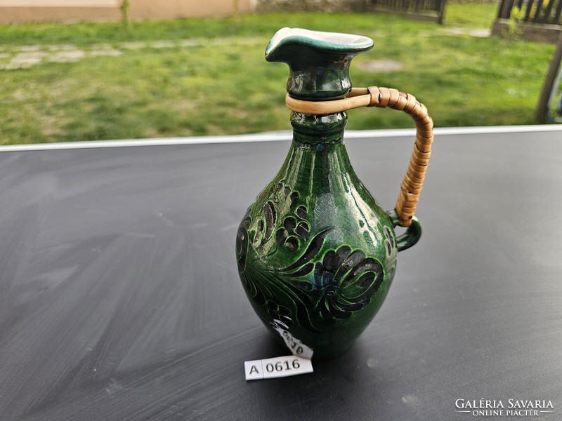 A0616 ceramic jug with braided handle 17 cm