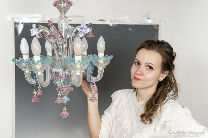 Handmade glass chandelier from Ca'rezzonico Murano