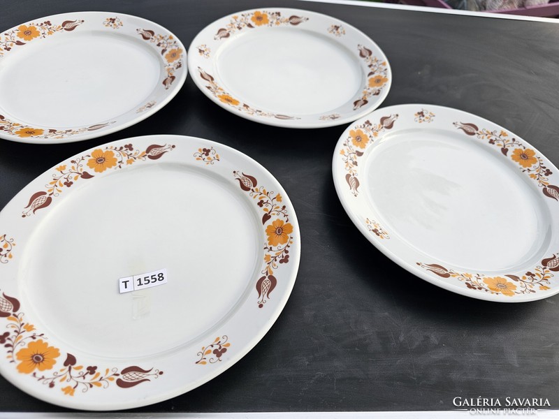 T1558 plain panni pattern flat plates 4 pcs