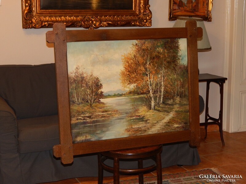 Perfect oak frame for a 60X80 cm picture, gift with quality painting, 60 x 80, 80x60, 80 x 60