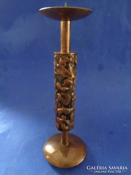 Bronze craftsman candle holder