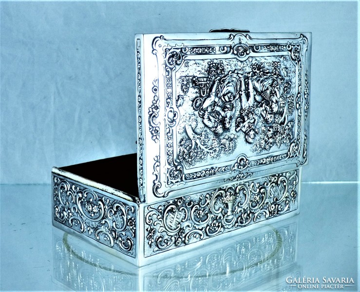 Beautiful, antique silver box, German, ca. 1900!!!