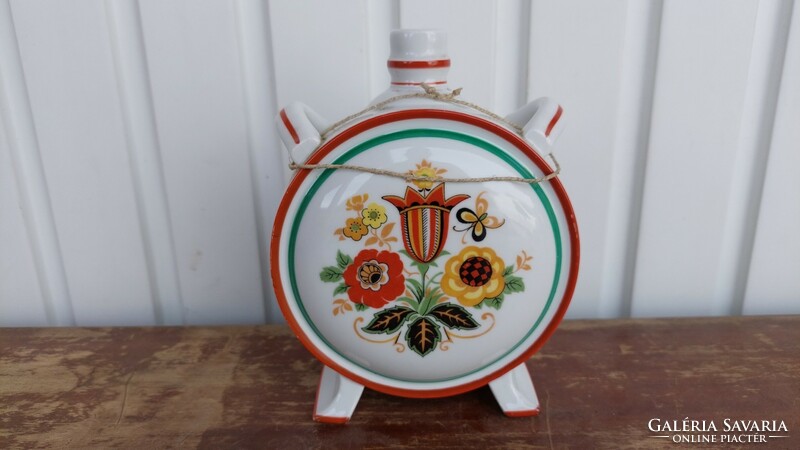 Large Zsolnay porcelain Hungarian water bottle