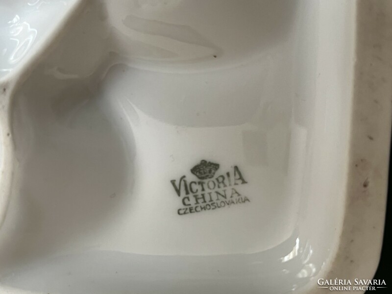 Pöstyén Thermia Hotel reklám porcelán tintatartó Victoria Czechoslovakia (P0015)