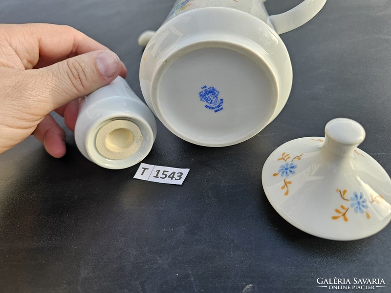 T1543 Alföldi kék virágos kávé kiöntö és sószóró