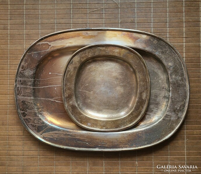 Marked silver-plated huge heavy trays (kreis hepp st.Gallen) 2 pcs