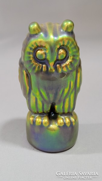 Zsolnay eosin owl 