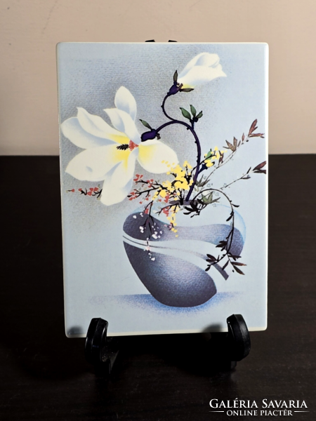 Villeroy & boch floral porcelain postcard v & b