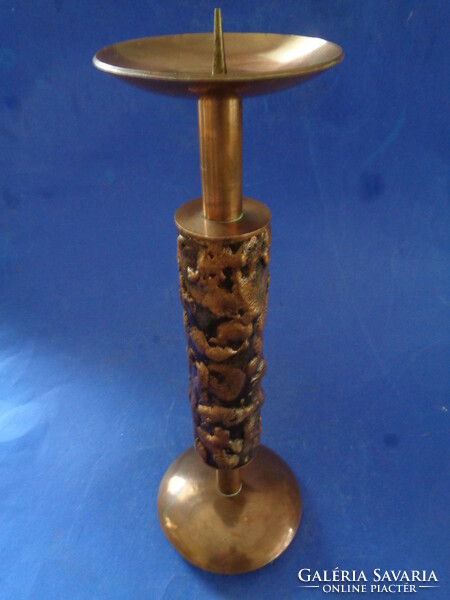 Bronze craftsman candle holder