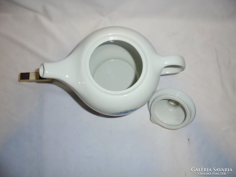 Retro Alföldi porcelán teás kanna, kiöntő - menza mintás