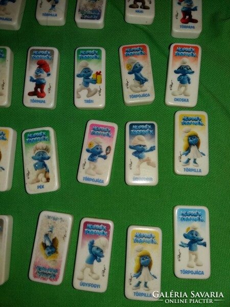 Retro tesco collectable domino hoops dwarf blue cubes 37 pieces in one according to the pictures