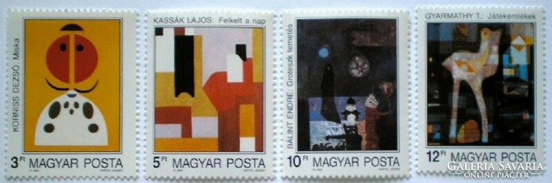 S4008-11 / 1989 Festmények - Modern Magyar festészet bélyegsor postatiszta