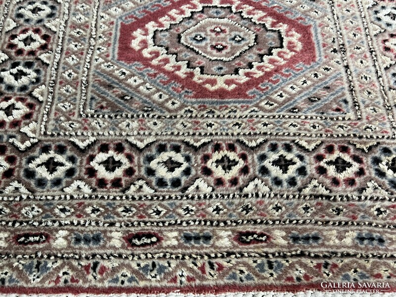 3567 Meseszép Pakisztáni selyemkontúros kézi csomó gyapjú perzsa szőnyeg 80X115CM ingyen futár