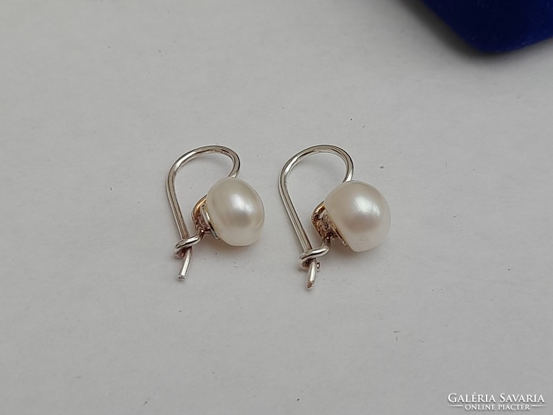 925 Silver earrings with real pearls