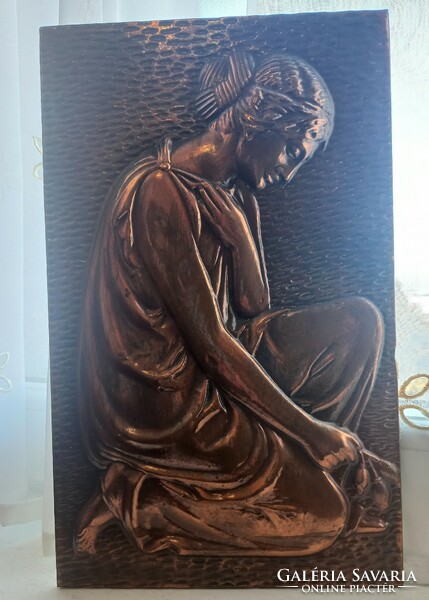 Nice embossed copper alloy wall picture