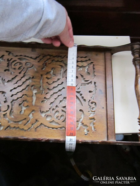 Old wooden tray with an openwork pattern