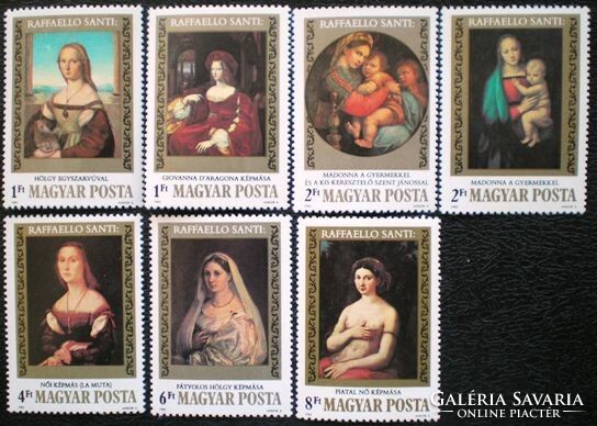 S3575-81 / 1983 Festmények - Raffaello bélyegsor postatiszta