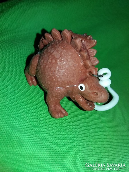 Retro Merchandise Soft Rubber Fireball Blowing Dinosaur Primal Lizard Figure Keychain As Pictures