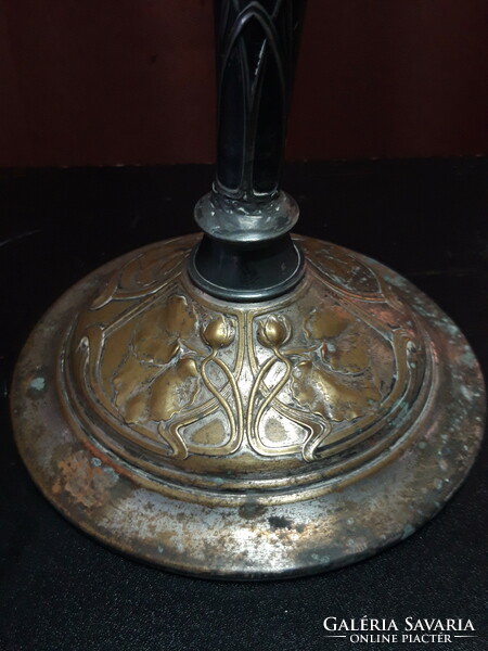 Art Nouveau Hanukkah - Judaic oil lamp holder - rarity