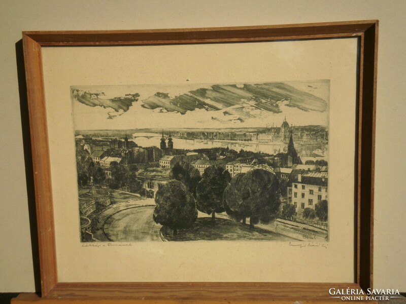 Máté lajos Csurgói (1931 -): view of the Danube / Budapest