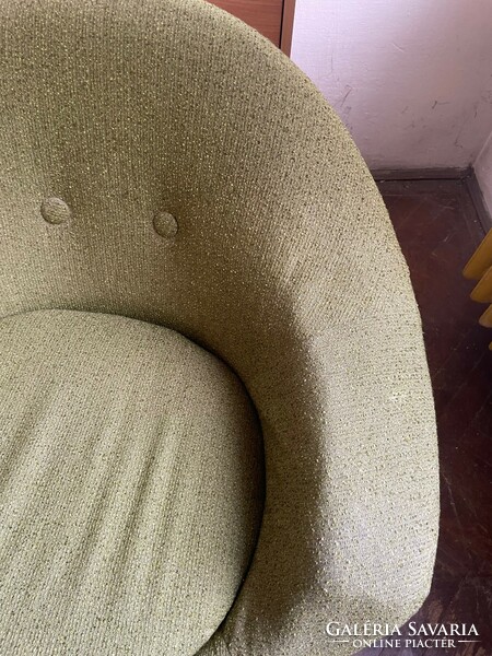 Retro smaragdzöld forgó fotel