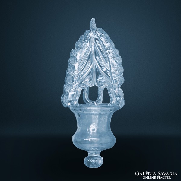 Colorless glass holy water container