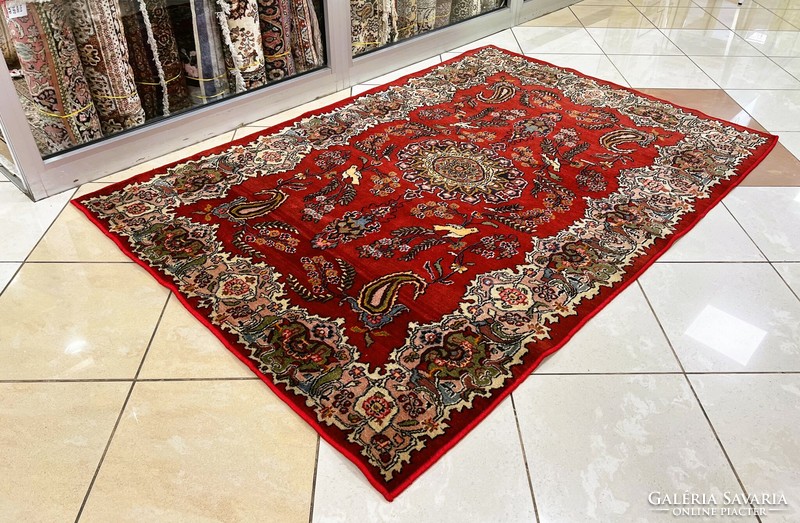 3566 Special Iranian kirman hand knot wool persian rug 136x205cm free courier