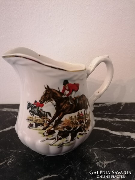 English equestrian porcelain venison with dogs