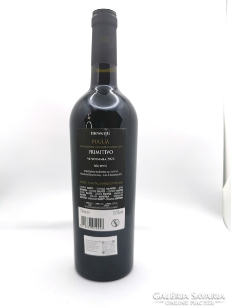 Messapi primitivo puglia dry Italian red wine - 2022