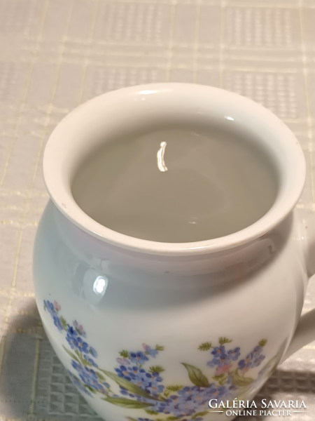 Zsolnay porcelain cup with forget-me-not pattern