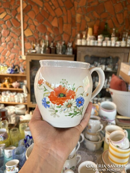13.5 Cm high poppy-tipped mug finja floral nostalgia piece peasant