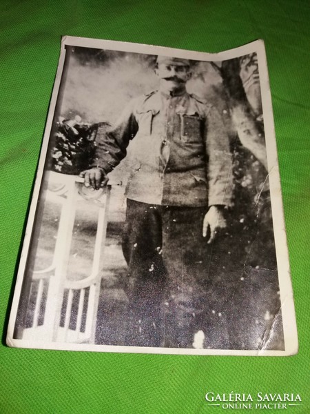 Antique 1914. Sándor I.Vh. Lehoczky Hungarian soldier full-length photo enlarged 19x14 cm, according to the pictures