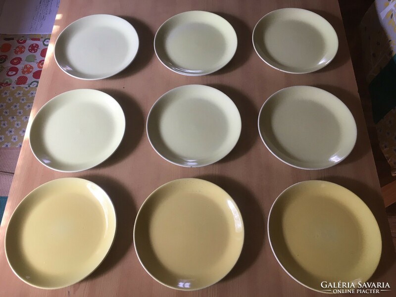 9 sárga Gránit kerámia 19 cm-es tányér felakasztható süteményes