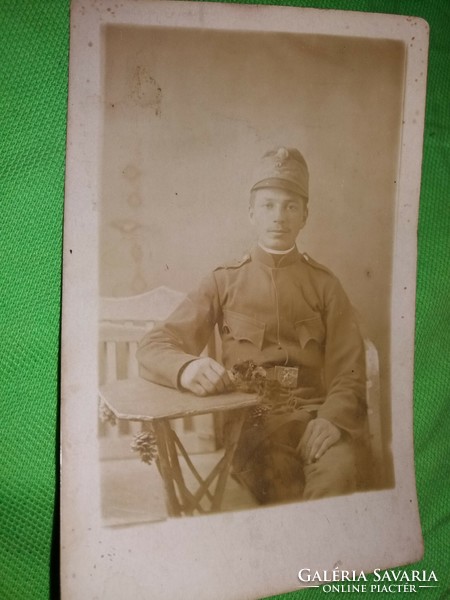 Antique i. Vh. Hungarian soldier half-length photo, postcard - postcard size according to the pictures