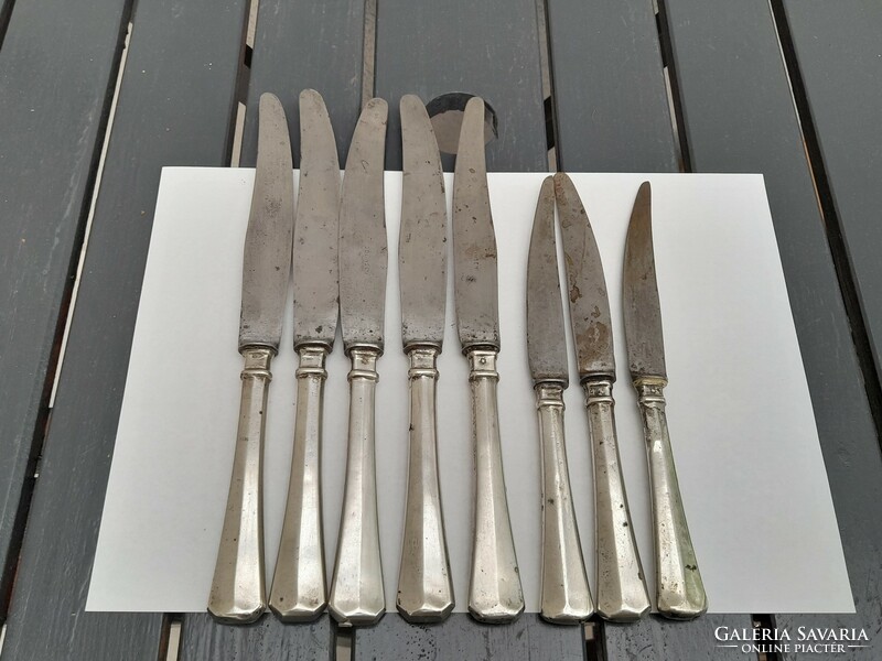 HUF 1 5 large silver Solingen knives + 3 silver smaller knives