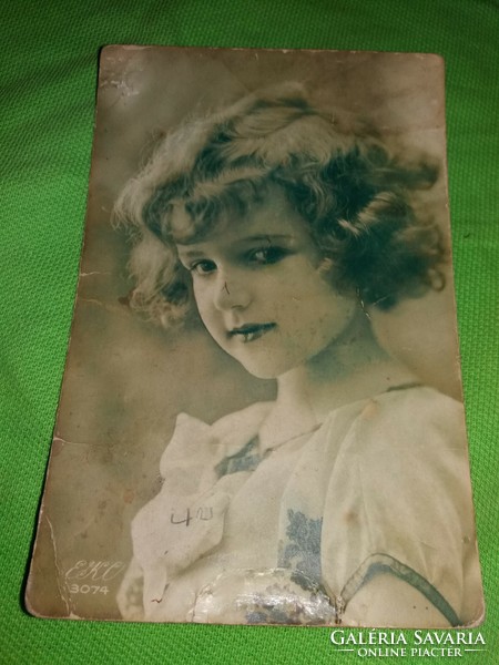 Antik 1927.SZEGED - kisleány portrés fotó képeslap, karácsonyi üdvözlettel a képek szerint