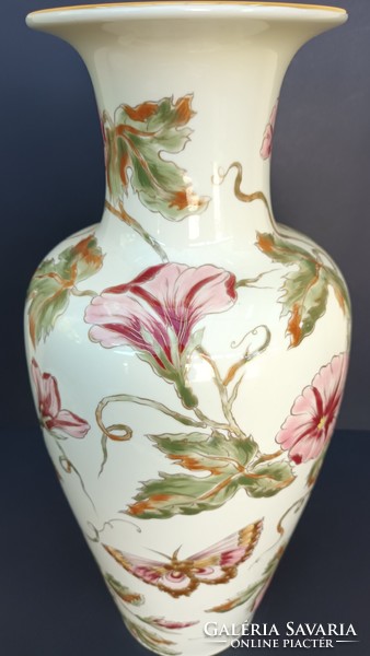 A huge Zsolnay butterfly vase