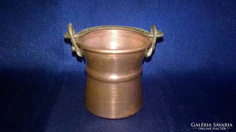 Copper miniature - cauldron, konder 3. - Shelf decoration or dollhouse accessory