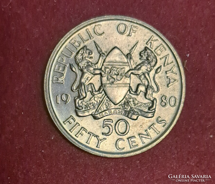 1980. KENYA 50 cent  (1011)