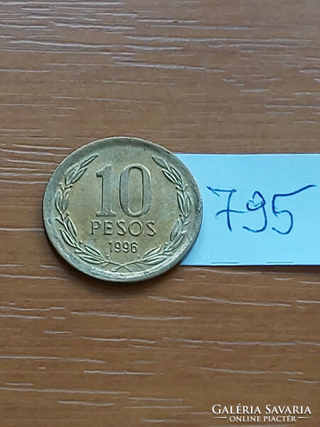 Chile 10 pesos 1996 nickel-brass bernardo o'higgins 795